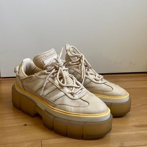 Adidas X Ivy Park sleek chunky sneakers in tan